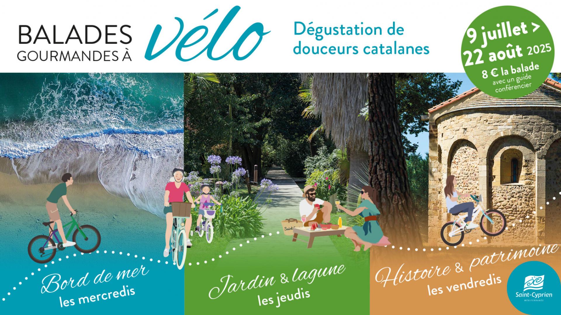 BALADES GOURMANDES A VELO "JARDIN ET LAGUNE"